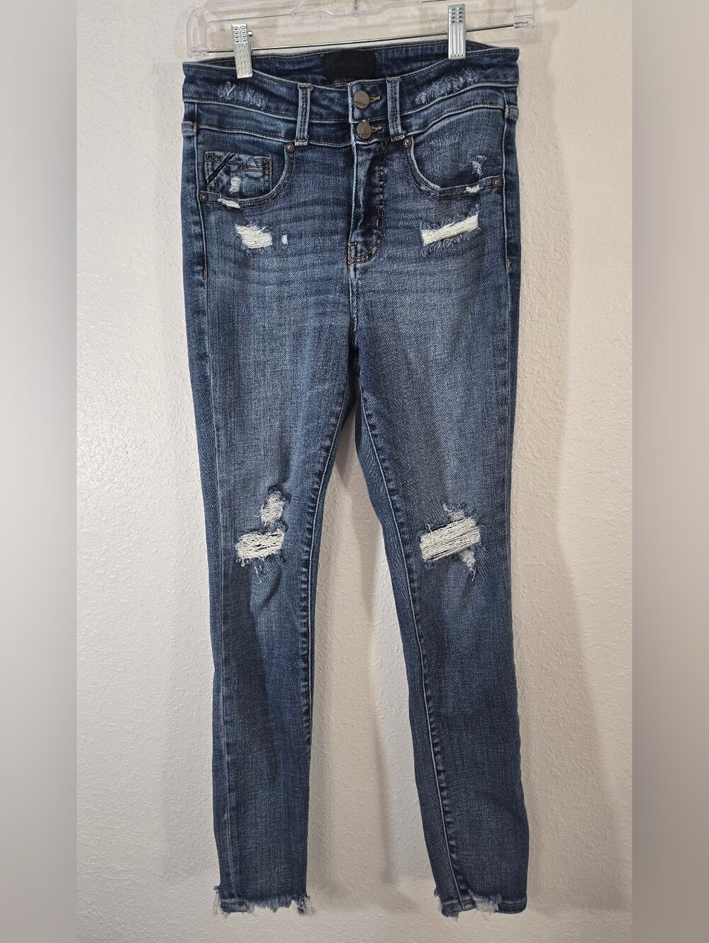 Buckle Black Fit No. 35 Ankle Skinny Jeans Distressed Academia Grunge, 28 x 27